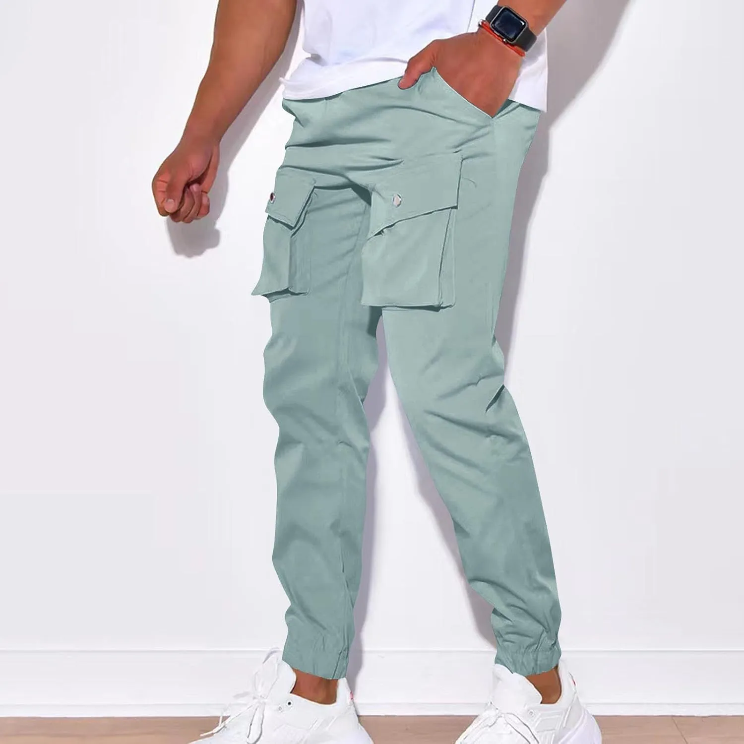 Designer Slim Fit Jogger Mens Joggers Pants Casual Workout Running Gym Sweatpants with Drawstring Cargo Hiking Pants