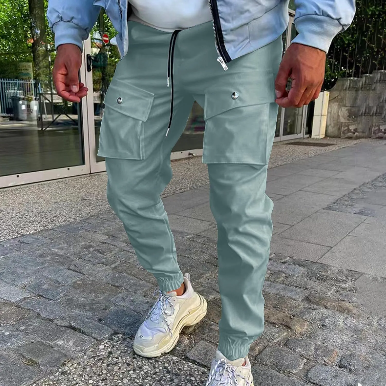 Designer Slim Fit Jogger Mens Joggers Pants Casual Workout Running Gym Sweatpants with Drawstring Cargo Hiking Pants
