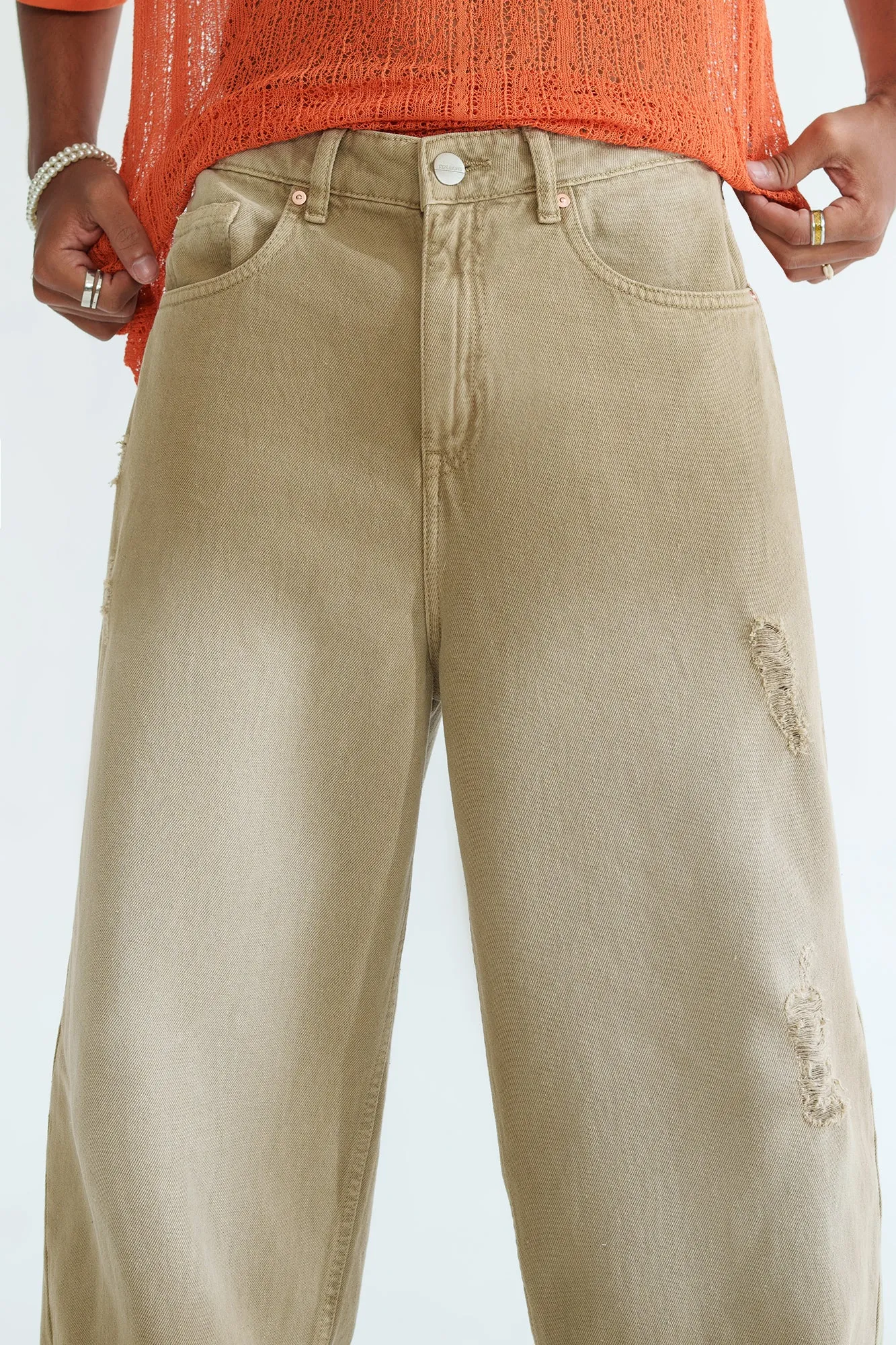 Dust Fawn Men's Baggy Straight Jeans