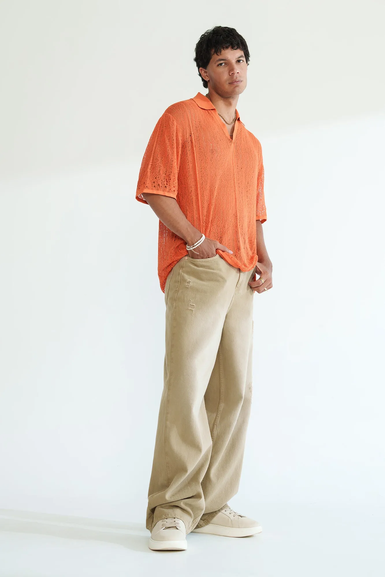 Dust Fawn Men's Baggy Straight Jeans