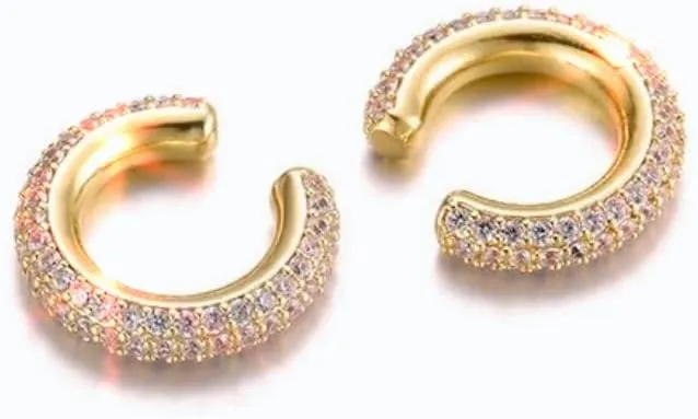 Ear Cuffs for Women Non Piercing, Conch Hoop Earrings, Cartilage Earring, Ear Cuff with Chain and without Chain