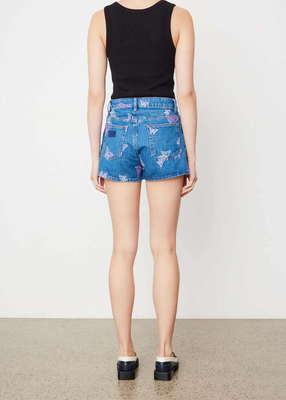 Embroidery Denim Hotpants