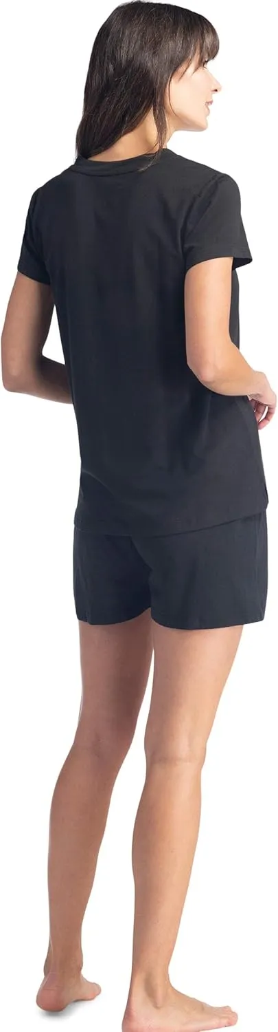 Fishers Finery Ecofabric Pajamas; Shorts and Tee Set; Comfort Fit