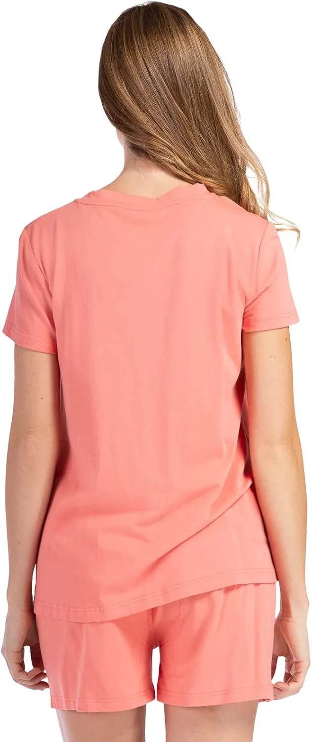 Fishers Finery Ecofabric Pajamas; Shorts and Tee Set; Comfort Fit