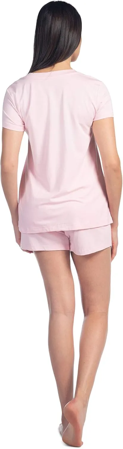 Fishers Finery Ecofabric Pajamas; Shorts and Tee Set; Comfort Fit