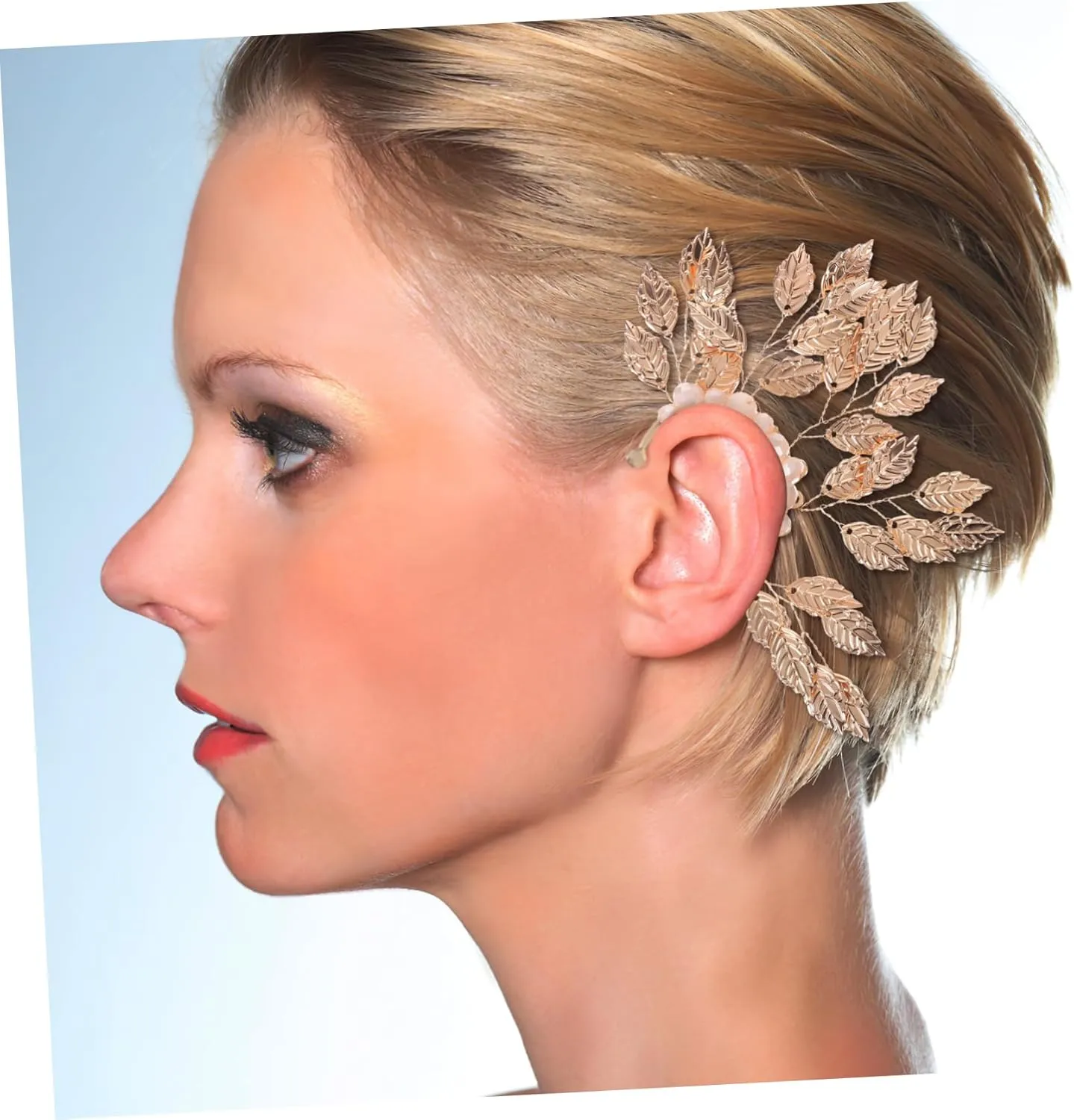 FRCOLOR Set of 4 Ear Cuffs Metal Crystal