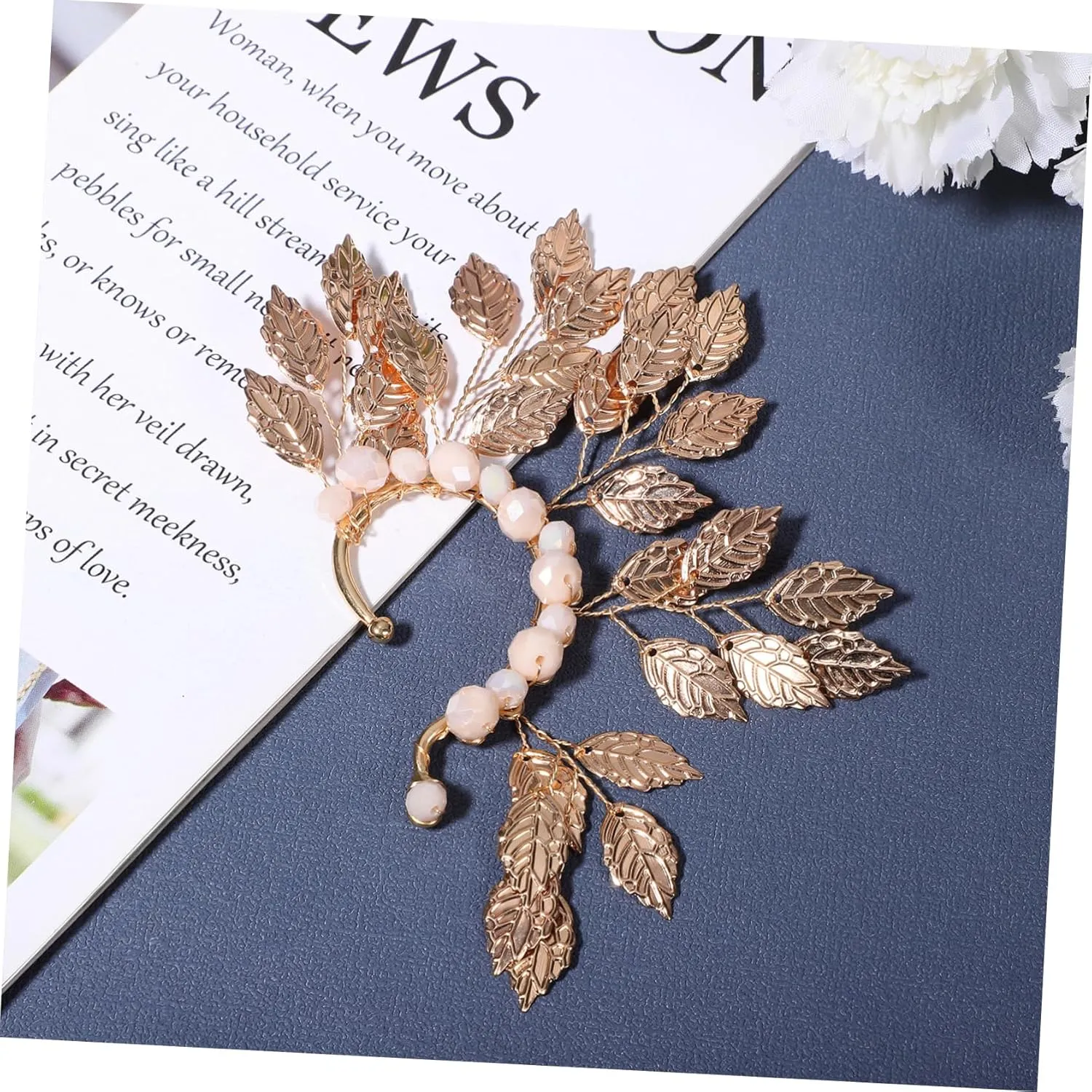 FRCOLOR Set of 4 Ear Cuffs Metal Crystal