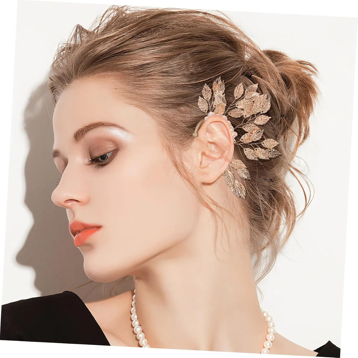 FRCOLOR Set of 4 Ear Cuffs Metal Crystal