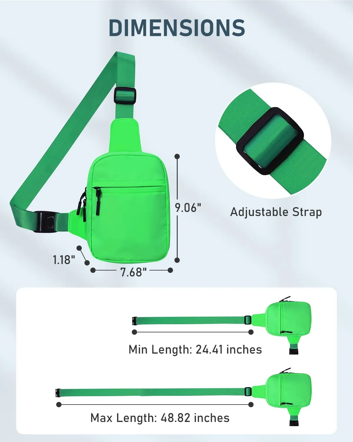 GEEAD Small Sling Bag for Women and Men Mini Crossbody Phone Chest Bag Waterproof Nylon Shoulder Bag Gym Travel