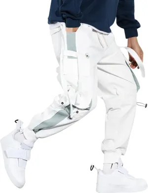 GIERIDUC Men's Faux Leather Pants Mens Pants Casual Relaxed Fit Joggers Black Pleather Pants for Men Mens Jogger Cargo Pants