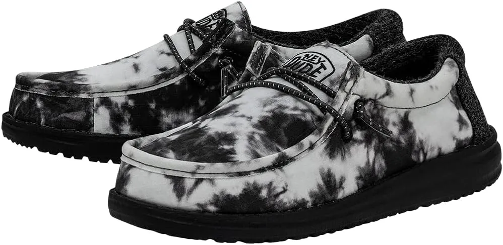 Hey Dude Boy's Wally Youth Multiple Colors | Boys Shoes | Boy's Lace Up Loafers | Comfortable & Light-Weight