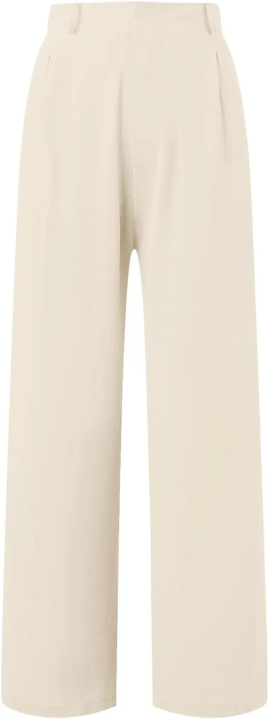High Waisted Dress Pants for Women 2025 Wide Leg Business Office Slacks Casual Loose Fit Work Trousers with Pockets