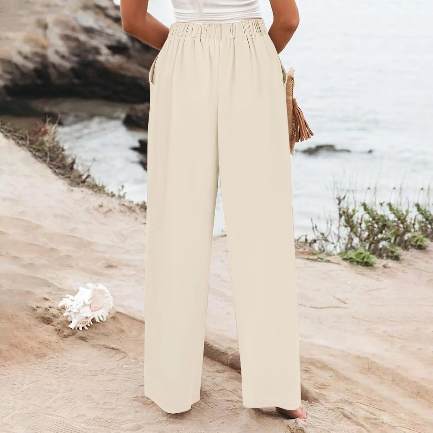 High Waisted Dress Pants for Women 2025 Wide Leg Business Office Slacks Casual Loose Fit Work Trousers with Pockets