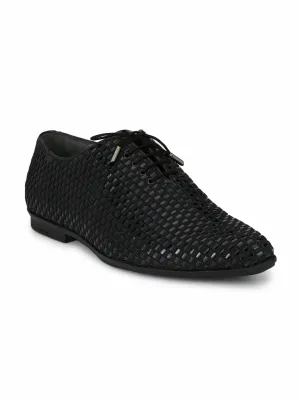 Hitz Black Lace-up Luxure Shoes