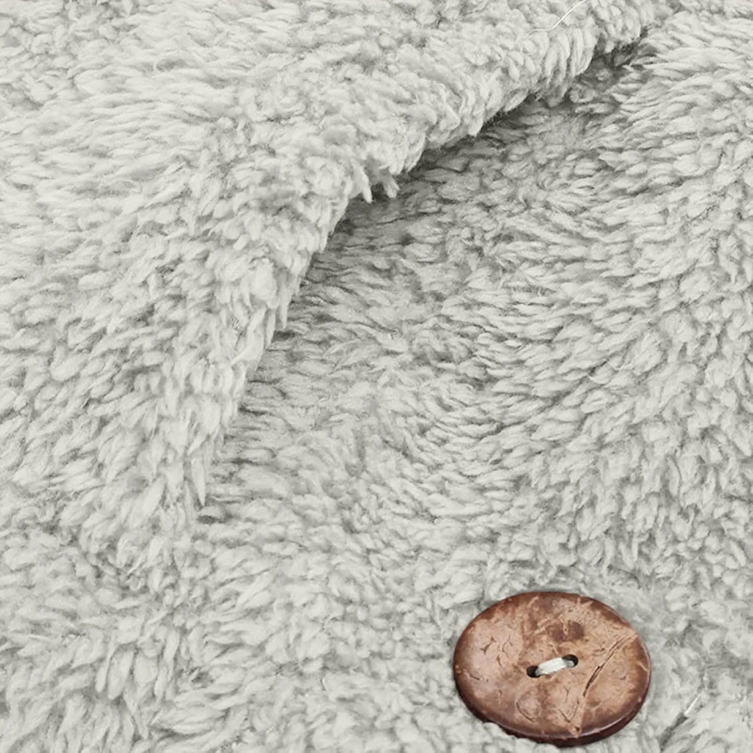 Hooded Fleece Jacket Women Plus Size Fuzzy Sherpa Cape Coats Fluffy Button Down Winter Jackets Fur Cardigan