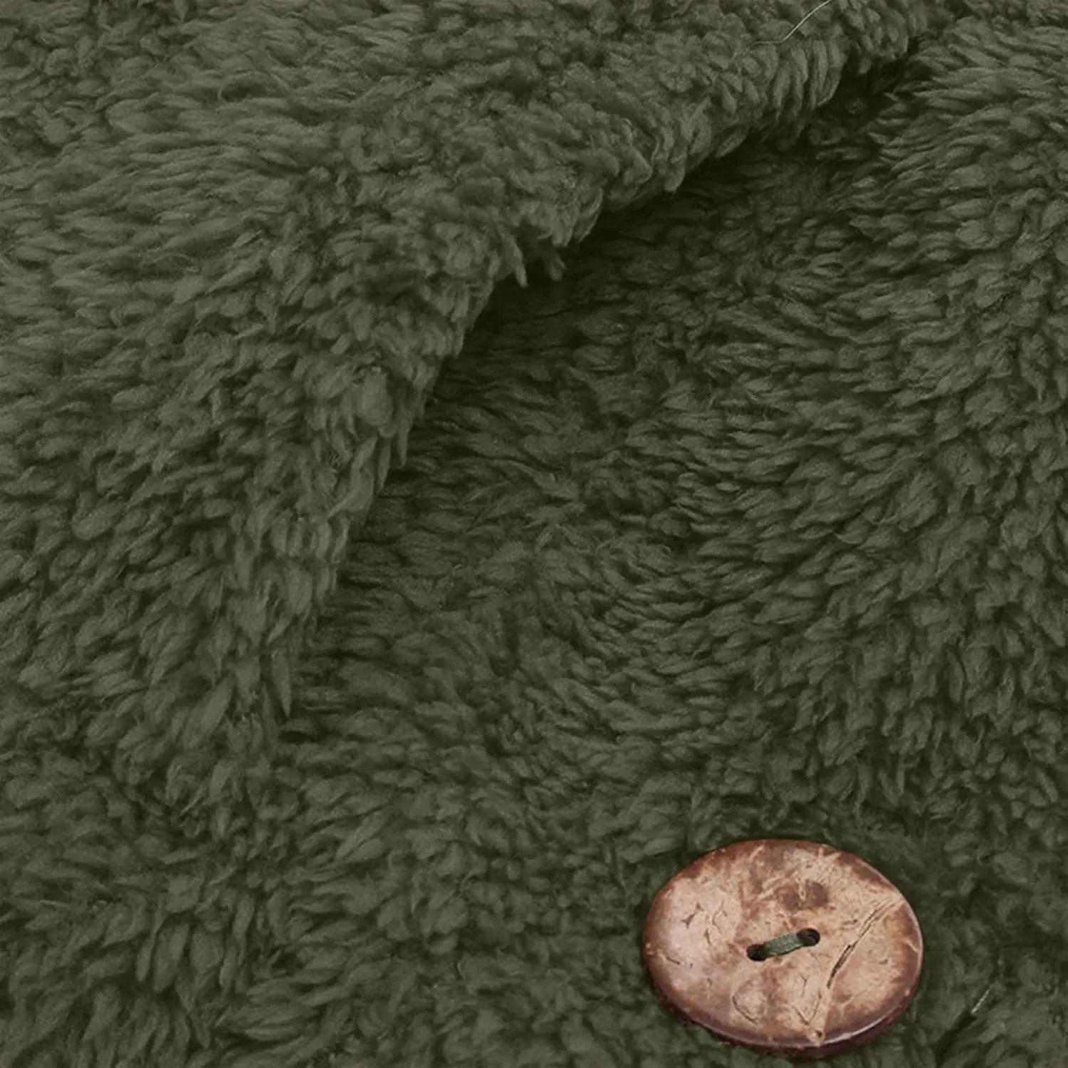 Hooded Fleece Jacket Women Plus Size Fuzzy Sherpa Cape Coats Fluffy Button Down Winter Jackets Fur Cardigan