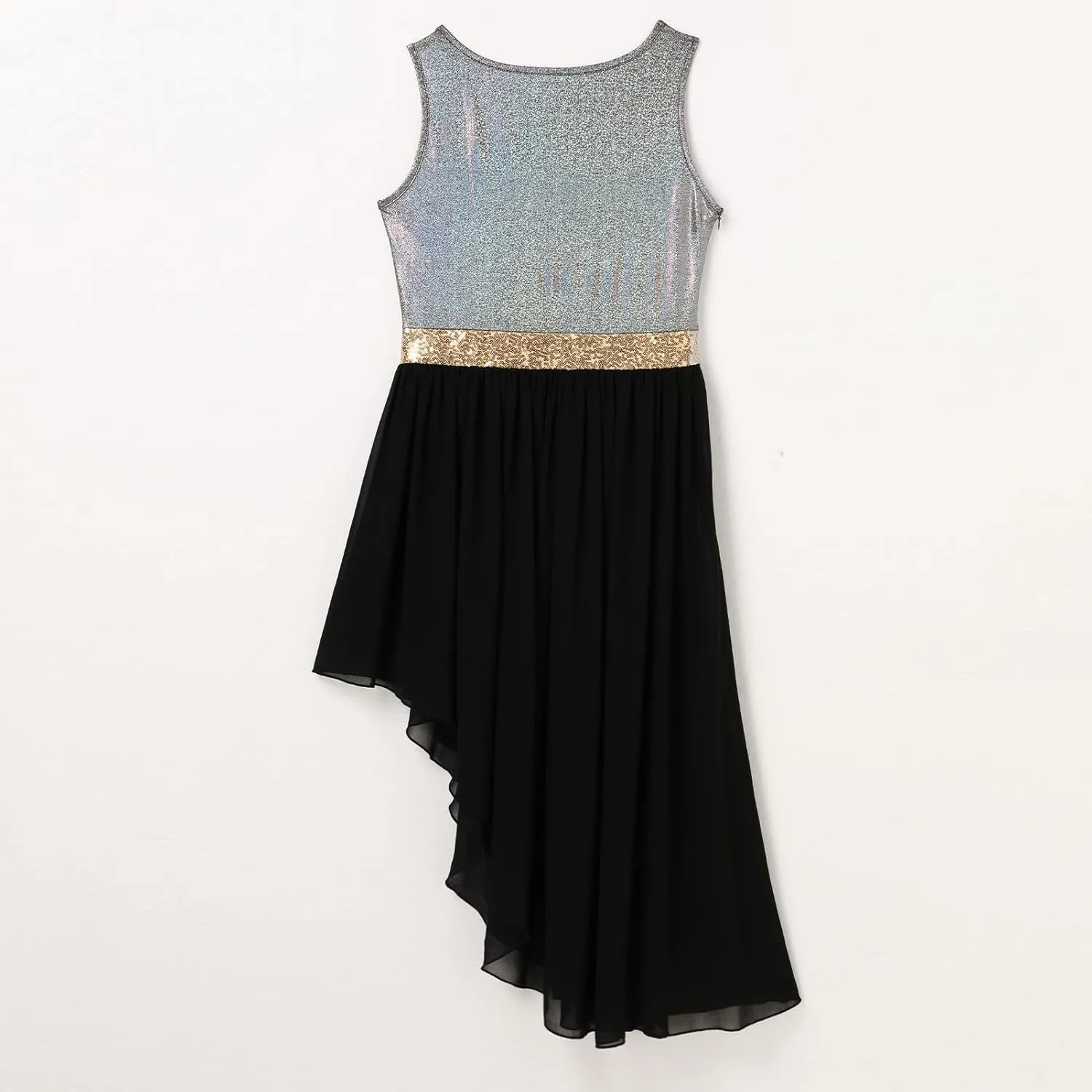 IBAKOM Praise Dance Dress Women Worship Overlay and Tunic Baggy Pant Metallic Lyrical Dance Costume Liturgical Dancewear