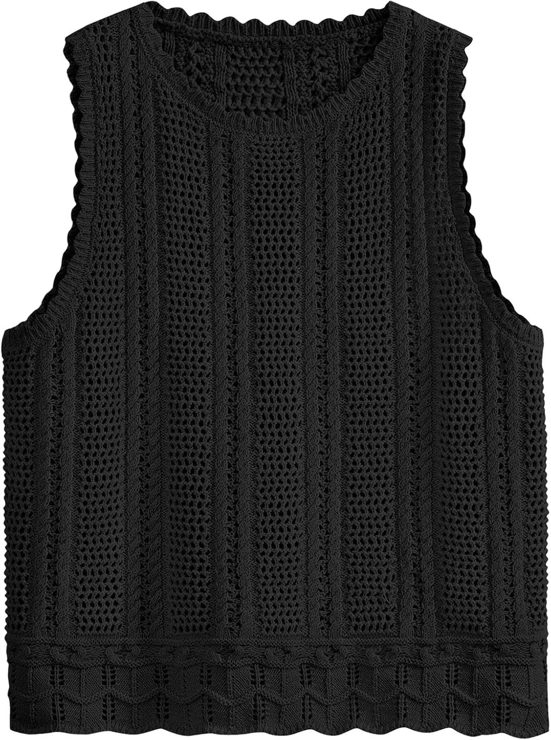 KIRUNDO Beach Vacation Clothes for Women Spring Summer Crochet Sweater Vest Tank Tops Cover Ups Resort Cruise Outfits 2025
