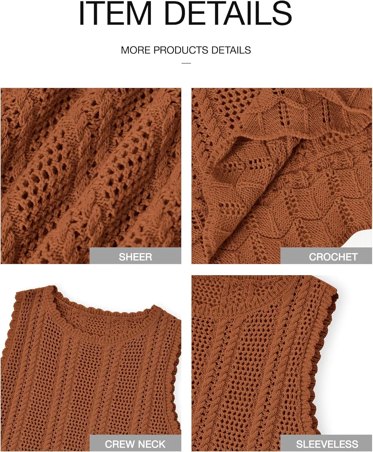 KIRUNDO Beach Vacation Clothes for Women Spring Summer Crochet Sweater Vest Tank Tops Cover Ups Resort Cruise Outfits 2025