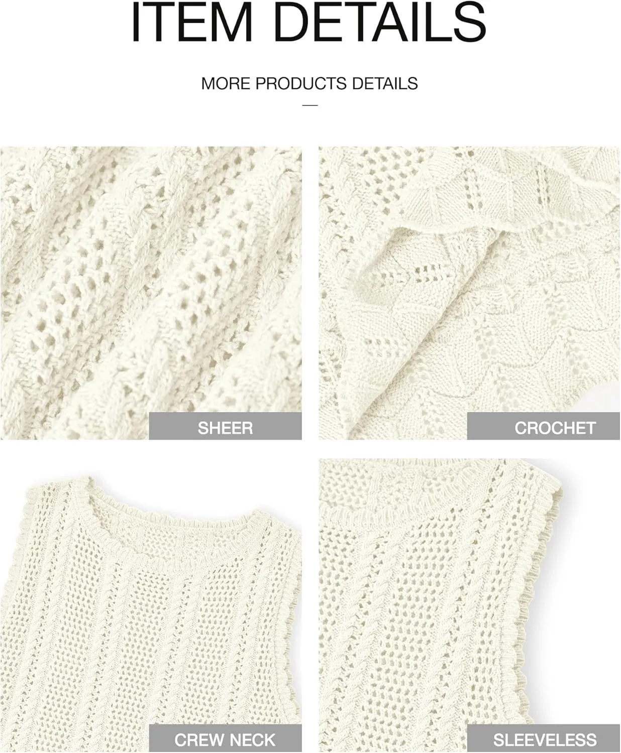 KIRUNDO Beach Vacation Clothes for Women Spring Summer Crochet Sweater Vest Tank Tops Cover Ups Resort Cruise Outfits 2025