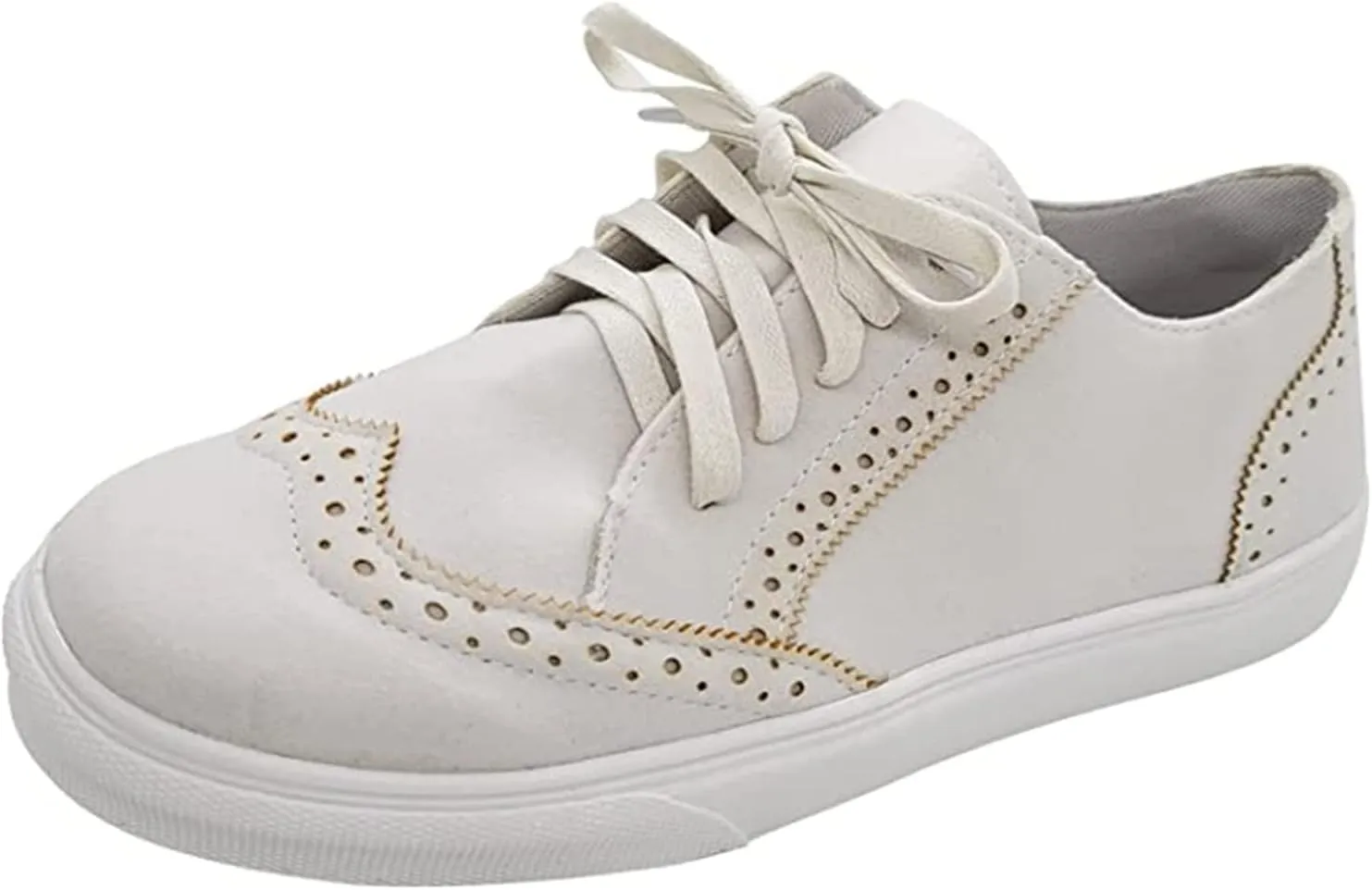 Ladmiple Shoes For Women Sneakers Slip Ons Walking Shoes Non Slip Lightweight Gym Fashion Lace Up Platform Flats Loafers