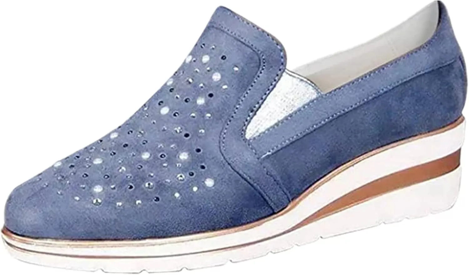 Ladmiple Shoes For Women Sneakers Trendy Casual Lace Up Dressy Summer Fashion Low Top Slip On Platform Walking Shoes