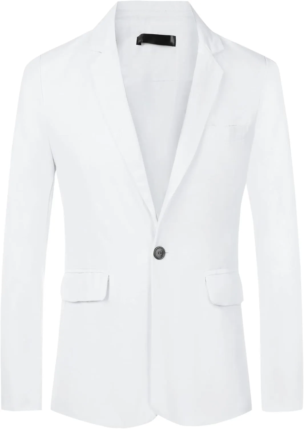 Lars Amadeus Solid Color Business Blazer for Men's One Button Notched Lapel Sports Coat Suit Jackets