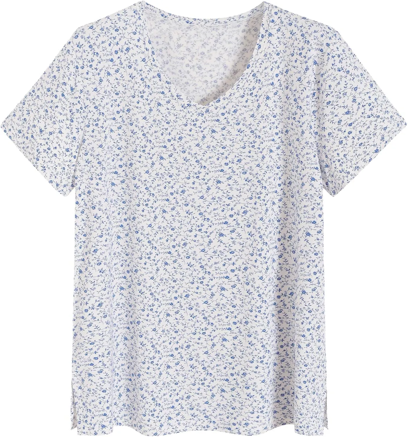 Latuza Women's Viscose Sleep T-Shirt V-Neck Pajamas Top