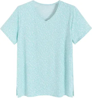 Latuza Women's Viscose Sleep T-Shirt V-Neck Pajamas Top