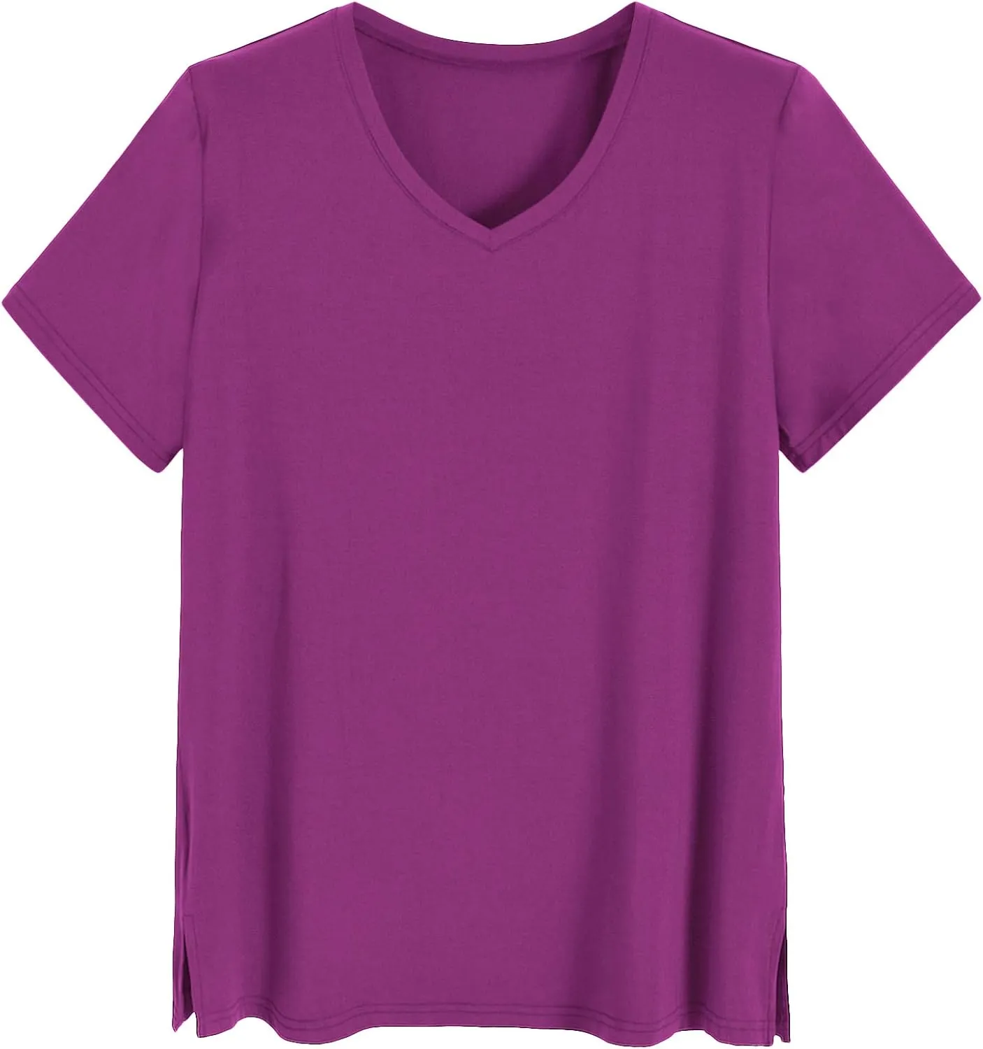 Latuza Women's Viscose Sleep T-Shirt V-Neck Pajamas Top