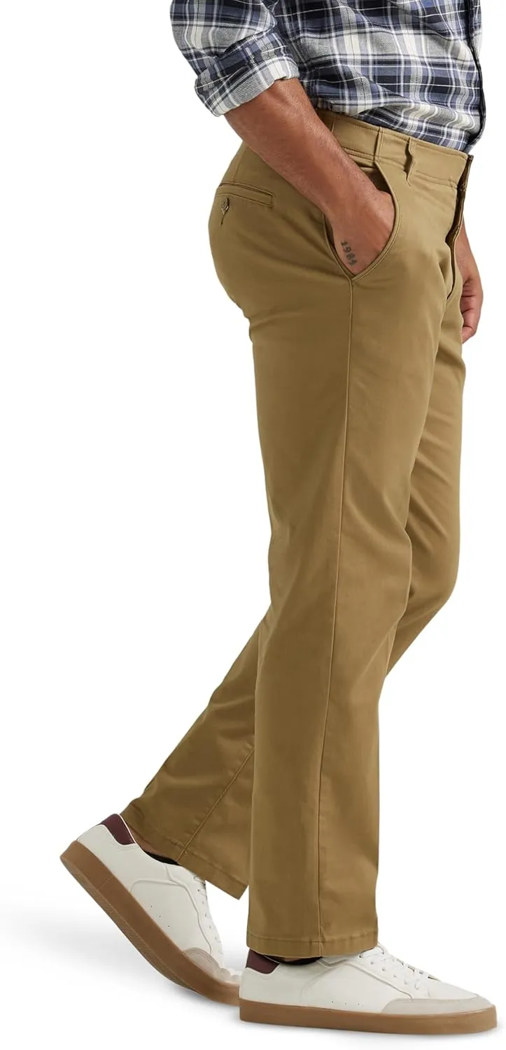 Lee Men's Extreme Motion Flat Front Regular Straight Pant