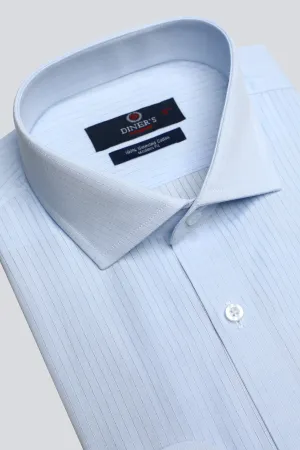 Light Blue Pinstripe Formal Autograph Shirt