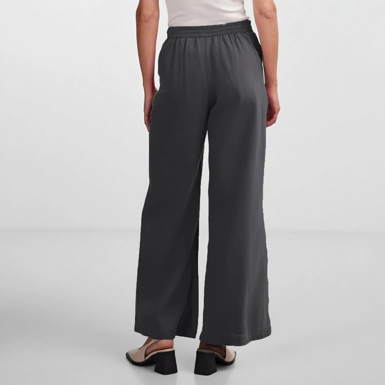 Linen Cotton Cargo Pants Trousers High Waisted Straight Leg Summer, Pull On Pants for Women Dressy Palazzo