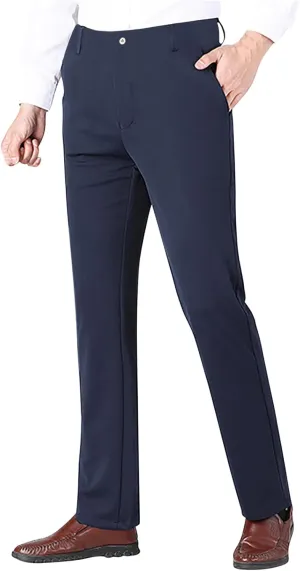 Linen Pants for Men Classic Fit Slim Fit Formal Work Suit Pant Skinny Stretch Straight Legs Casual Work Trousers