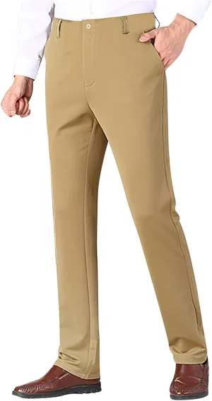 Linen Pants for Men Classic Fit Slim Fit Formal Work Suit Pant Skinny Stretch Straight Legs Casual Work Trousers