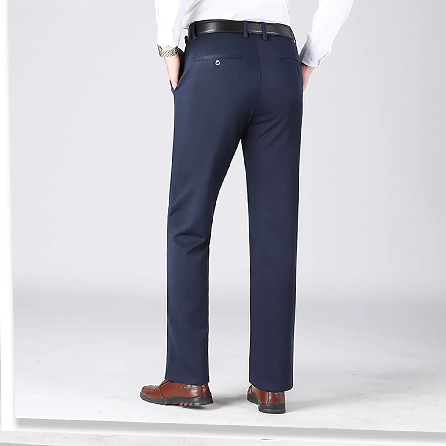Linen Pants for Men Classic Fit Slim Fit Formal Work Suit Pant Skinny Stretch Straight Legs Casual Work Trousers