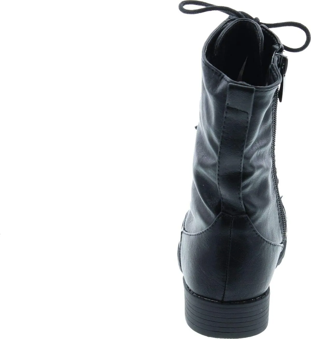 Link Beyonce-62K Children Girl's Comfort Lace Up Mid Calf Combat Boots