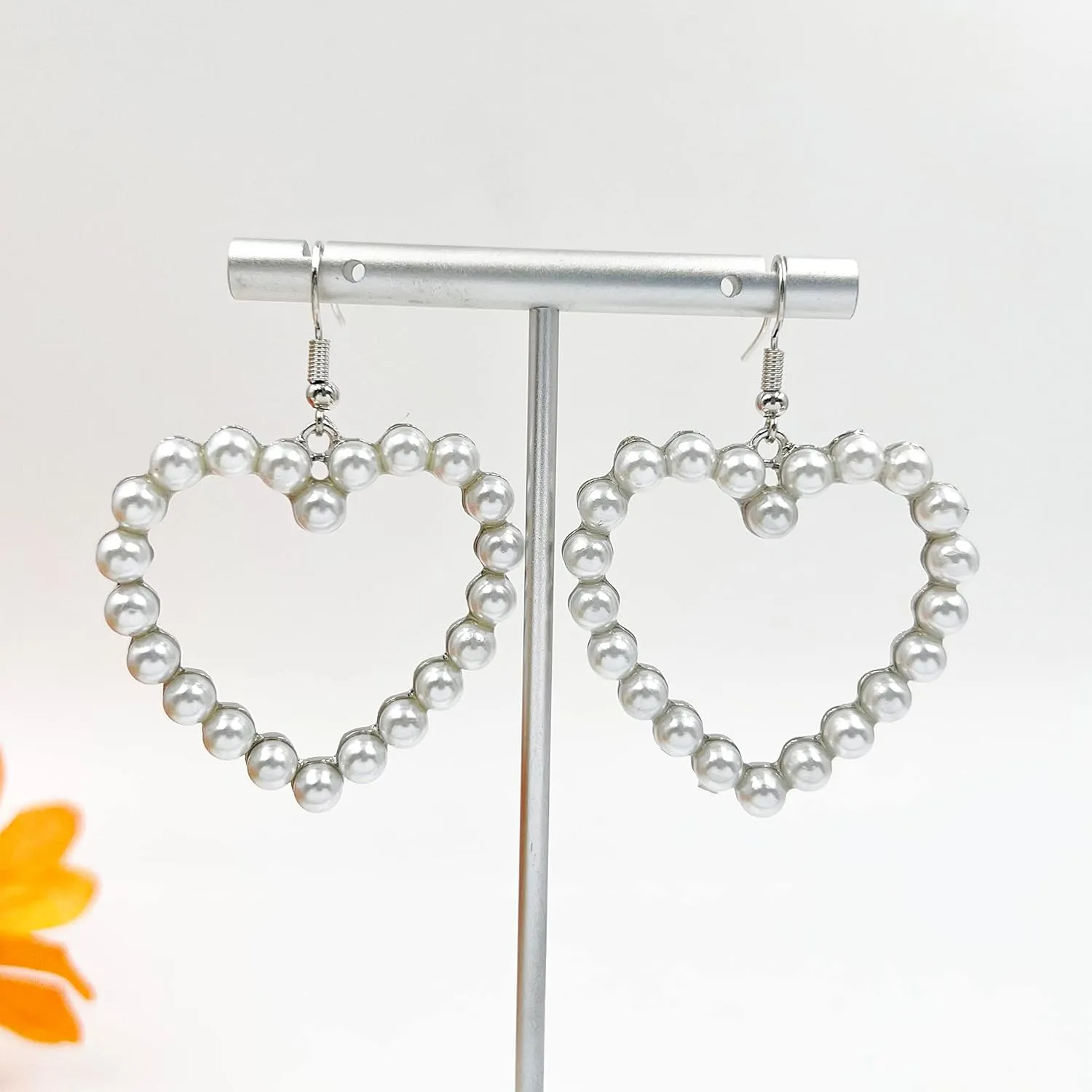 Long Pearl Drop Dangle Earrings for Women - Hoop Stud Boho Chandelier Chain Earrings for Bridal Jewelry