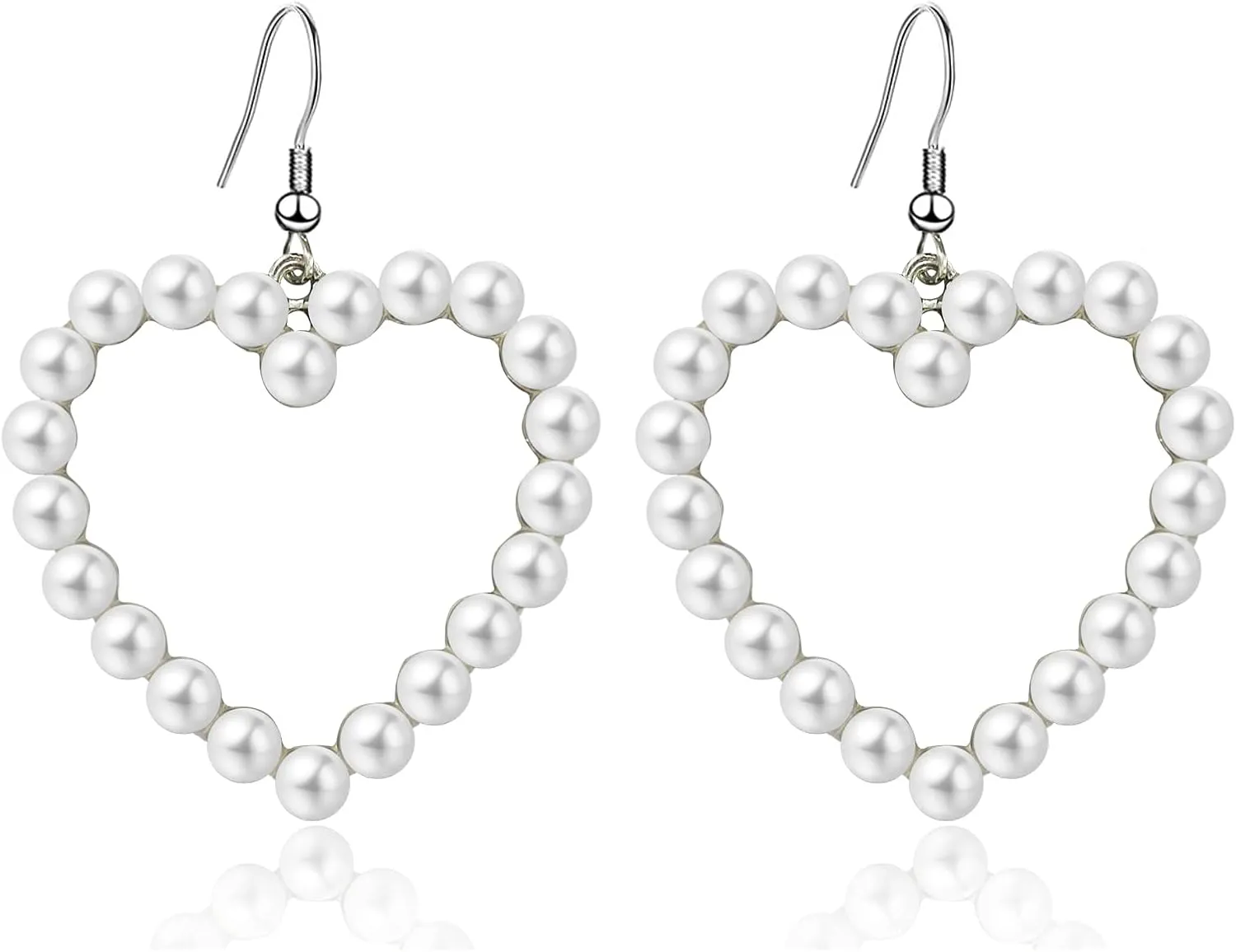 Long Pearl Drop Dangle Earrings for Women - Hoop Stud Boho Chandelier Chain Earrings for Bridal Jewelry