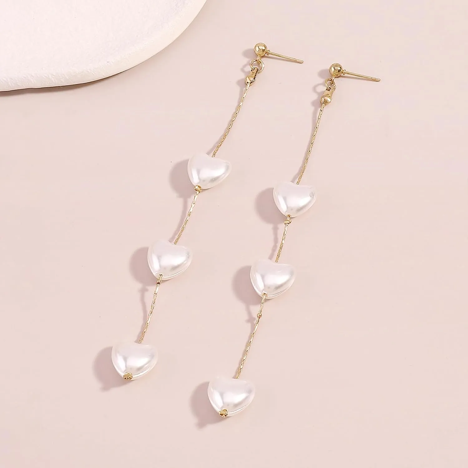Long Pearl Earrings for Women Trendy Pearl Dangle Earrings Hypoallergenic Elegant Wedding Pearl Tassel Earrings for Bridal Prom Jewelry Gifts