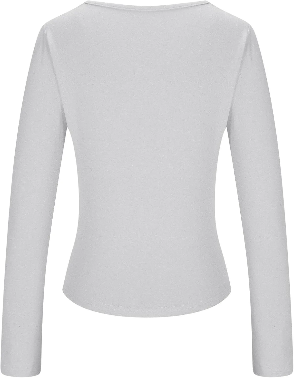 Long Sleeve Shirts for Women Petite Casual Basic Going Out Tops Workout Slim Fit Y2K Tops Crew Neck Tight T Shirts