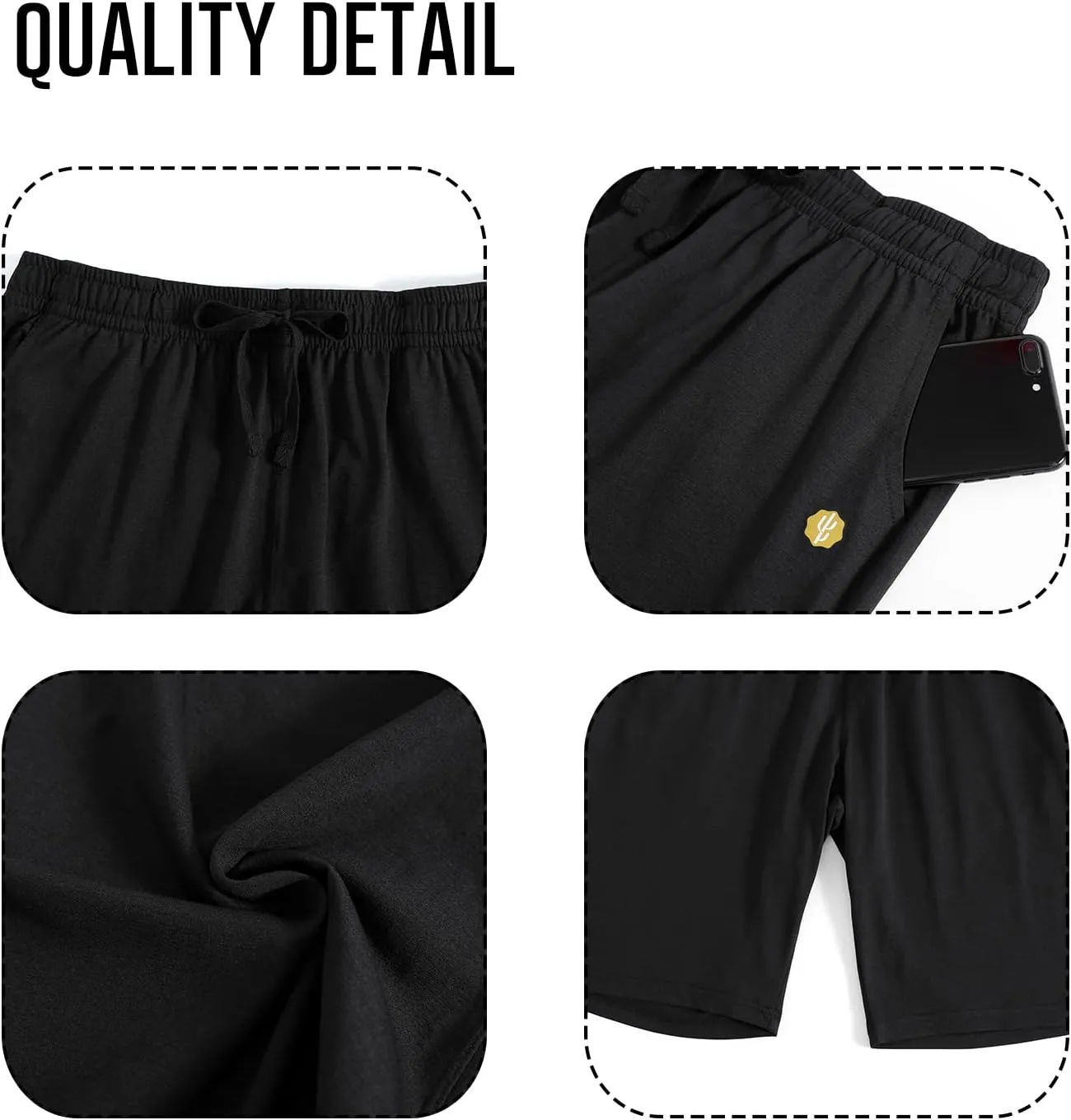 LUCKYCATCUS Women's Bermuda Shorts Jersey Shorts with Pockets Yoga Walking Athletic Long Shorts for Women Knee Length