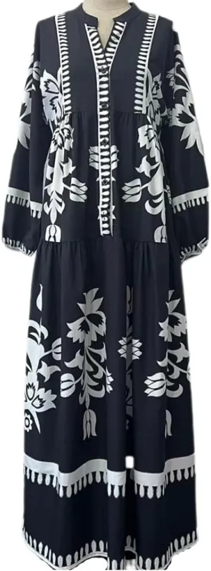Melliflo Womens Polka Dots Striped Print Ruffle Mini Dress V Neck Long Bell Sleeve A Line Loose Flowy Fall Chiffon Dress