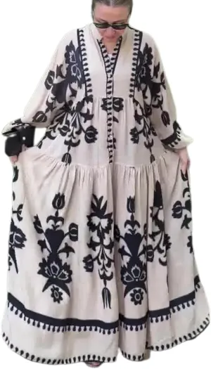 Melliflo Womens Polka Dots Striped Print Ruffle Mini Dress V Neck Long Bell Sleeve A Line Loose Flowy Fall Chiffon Dress