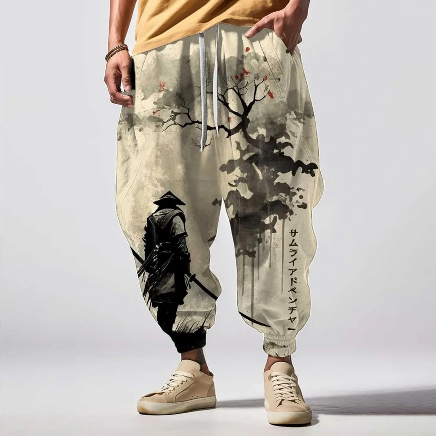 Men Hippih Harem Pants Fashion Street Feel Casual Sweatpants Mens Athletic Pants Hammer Pants Men's Yoga