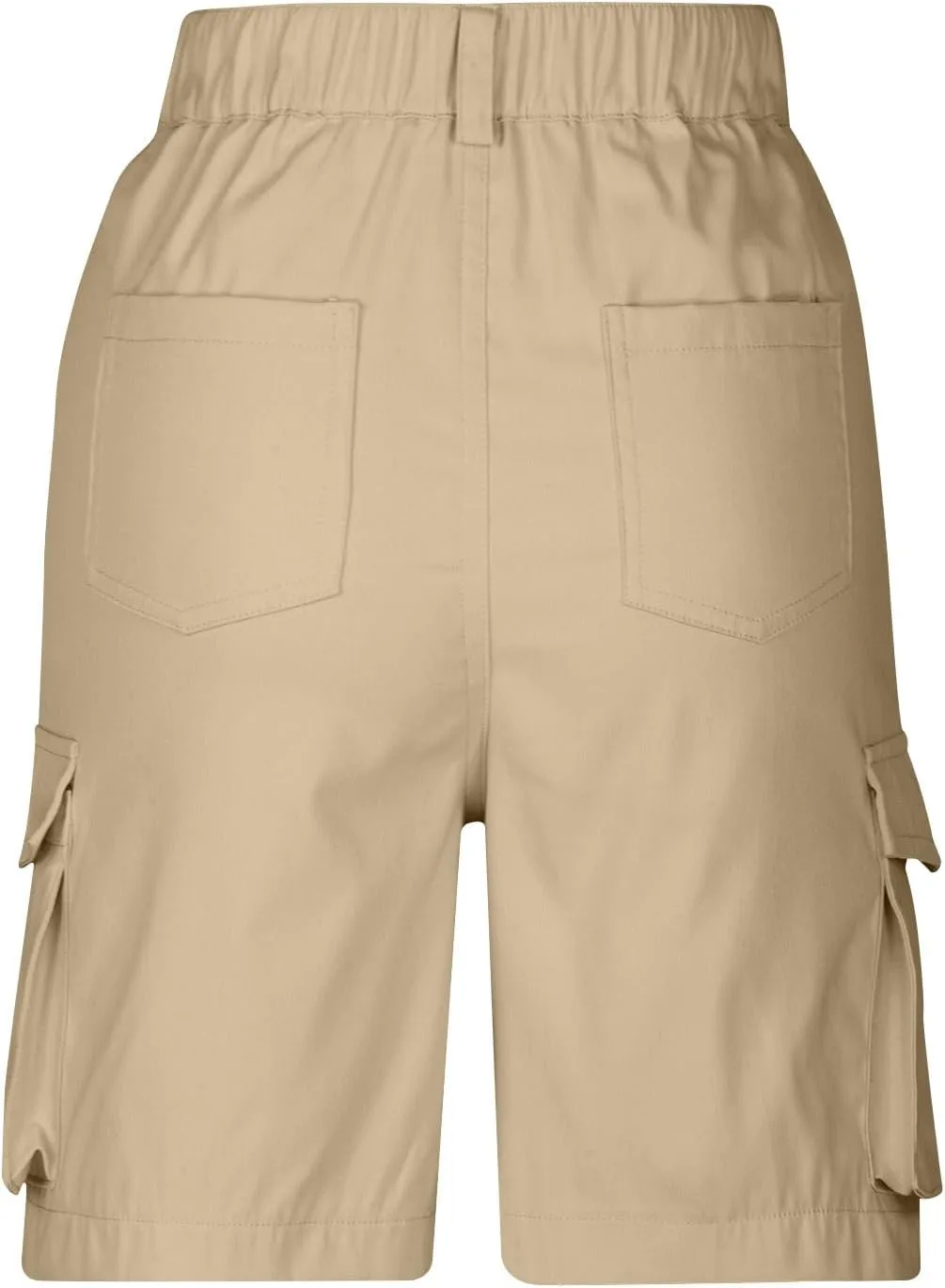 Mens Cargo Shorts Slim-Fit Elastic Waist Stretch Outdoor Work Shorts Casual Lightweight Multi Pockets Summer Shorts