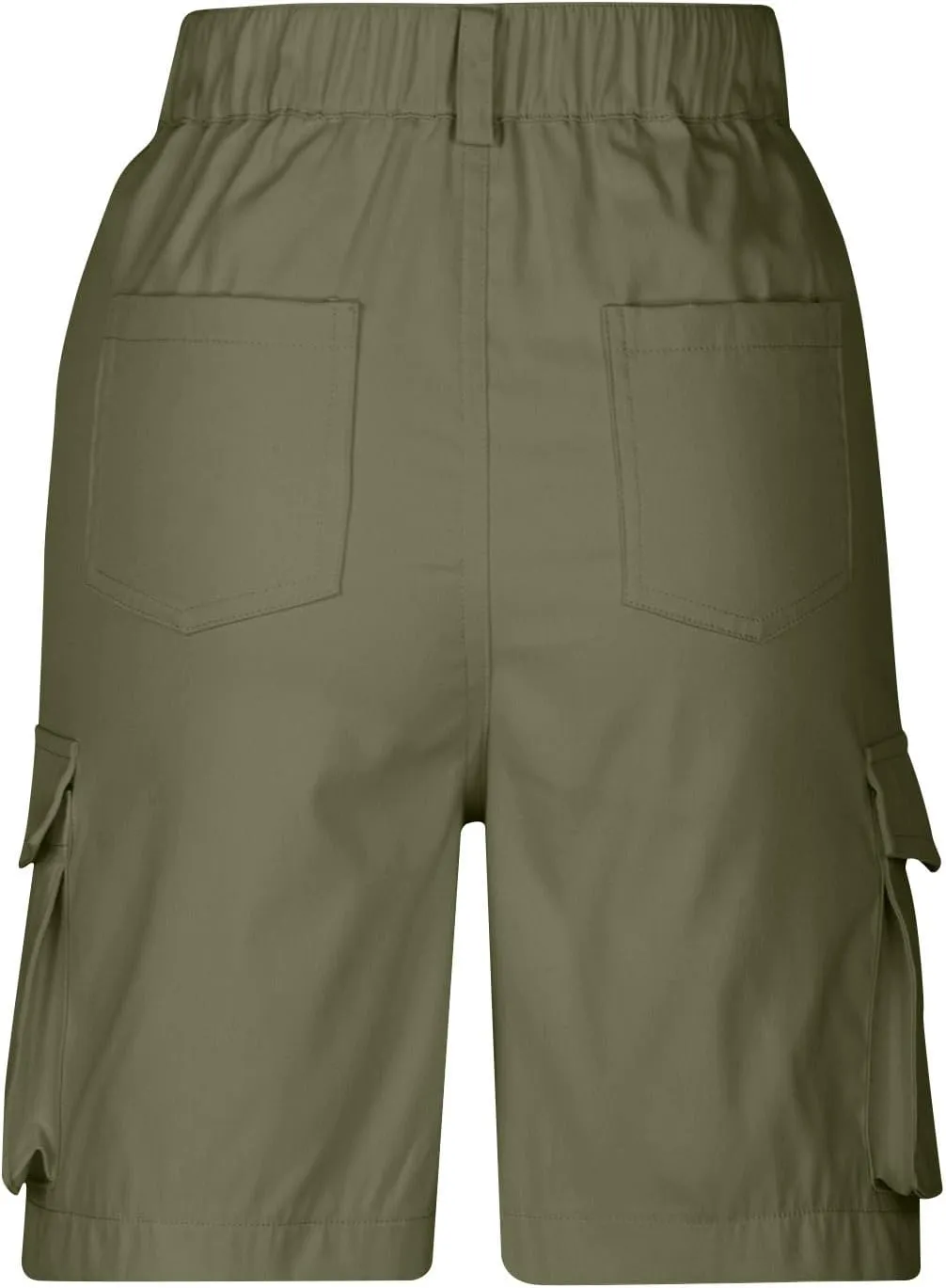 Mens Cargo Shorts Slim-Fit Elastic Waist Stretch Outdoor Work Shorts Casual Lightweight Multi Pockets Summer Shorts