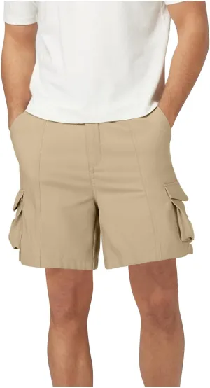 Mens Cargo Shorts Slim-Fit Elastic Waist Stretch Outdoor Work Shorts Casual Lightweight Multi Pockets Summer Shorts