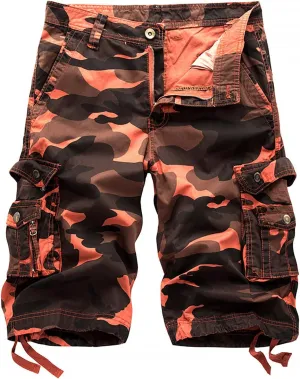 Mens Cargo Shorts Trousers Cotton Color and Cropped Summer Shorts Pants Men's pants Cargo Shorts for Men Stretch