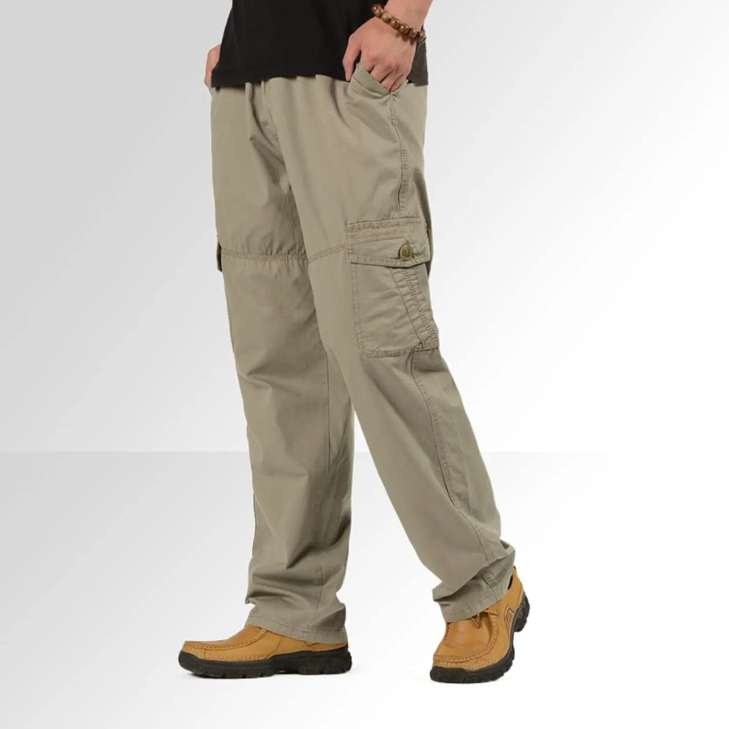 Men's Cargo Sweatpants Sweatpants for Men Men's Active Basic Jogger Fleece Joggers Pants Men Outdoor Pocket Drawstring
